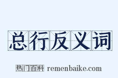 总行反义词是什么意思的图片